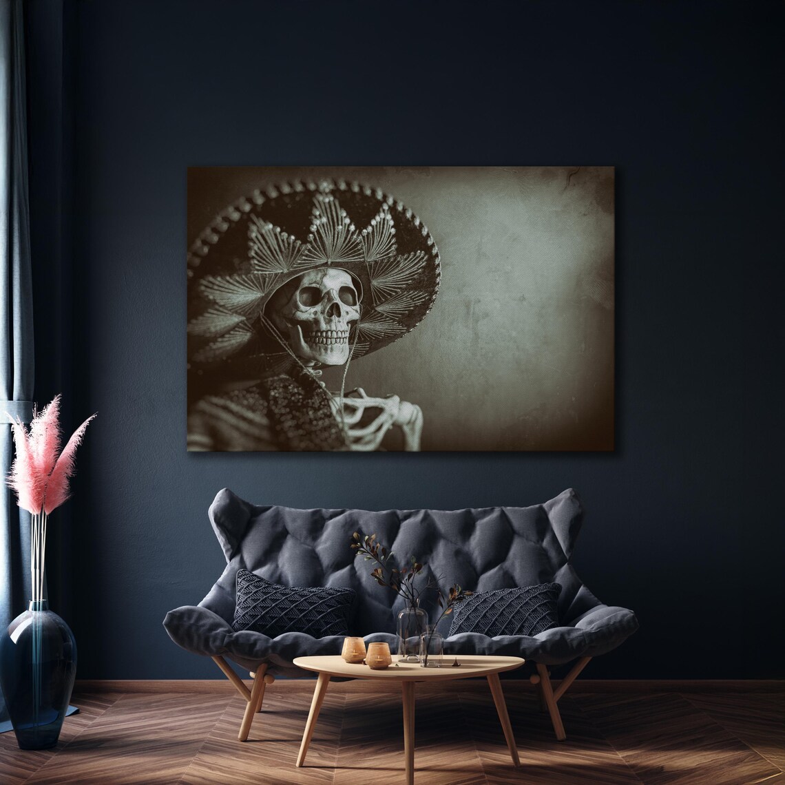 Mexican Bandit Skeleton Sombrero Art Print