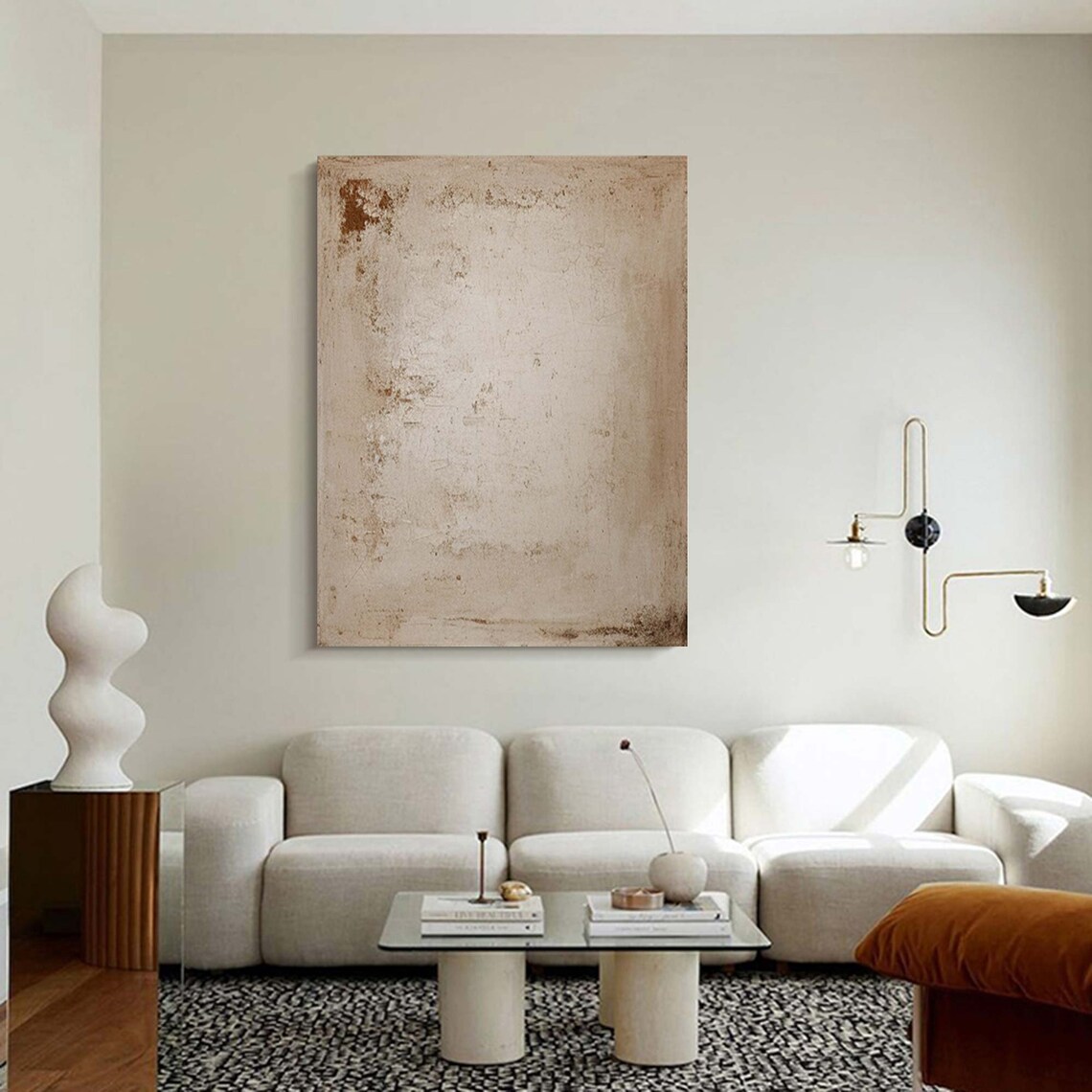 Wabi Sabi Beige Abstract Art Print, Minimalist - Image 3