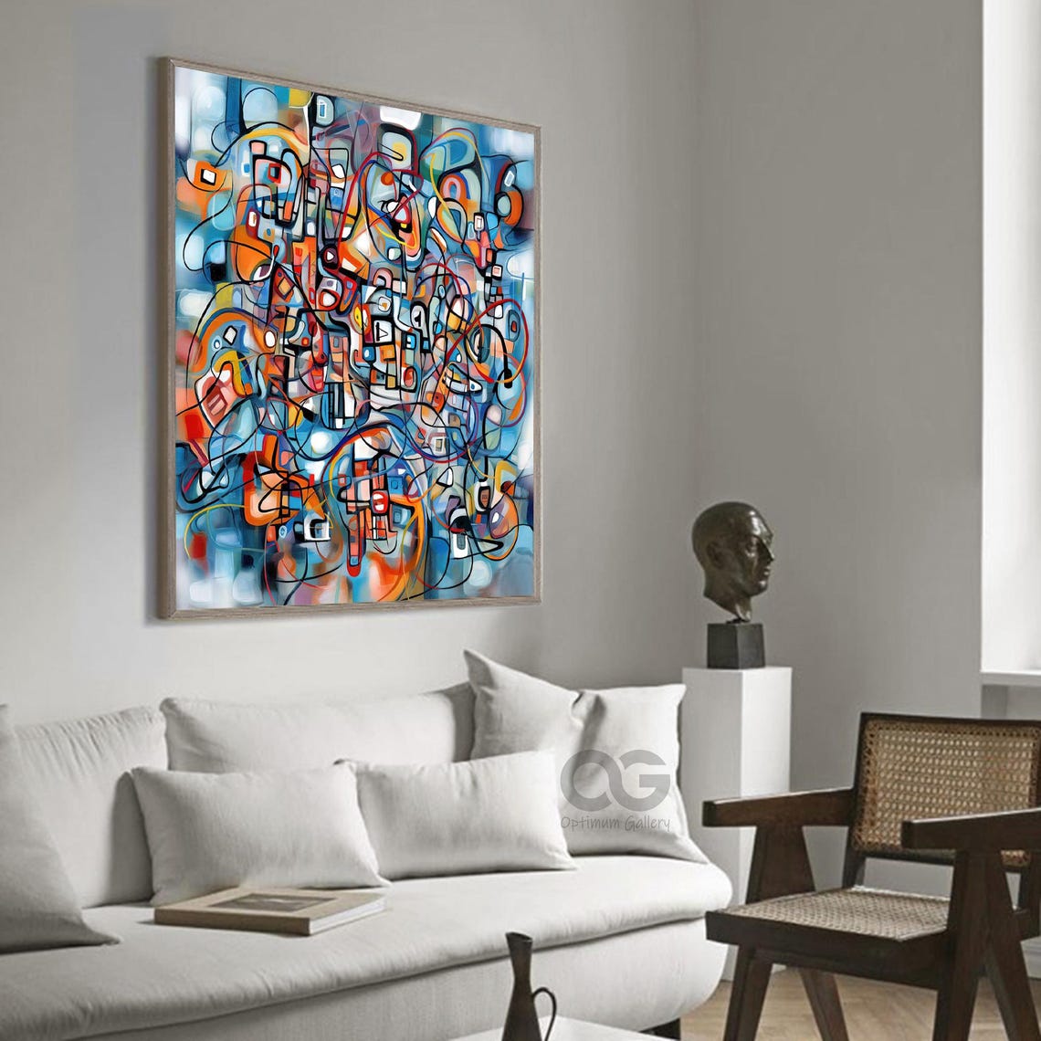 Abstract Wall Art Jackson Pollock Painting Modern Pollock Style Wall Decor Large Abstract Contemporary Painting Personalized Gift - Image 3