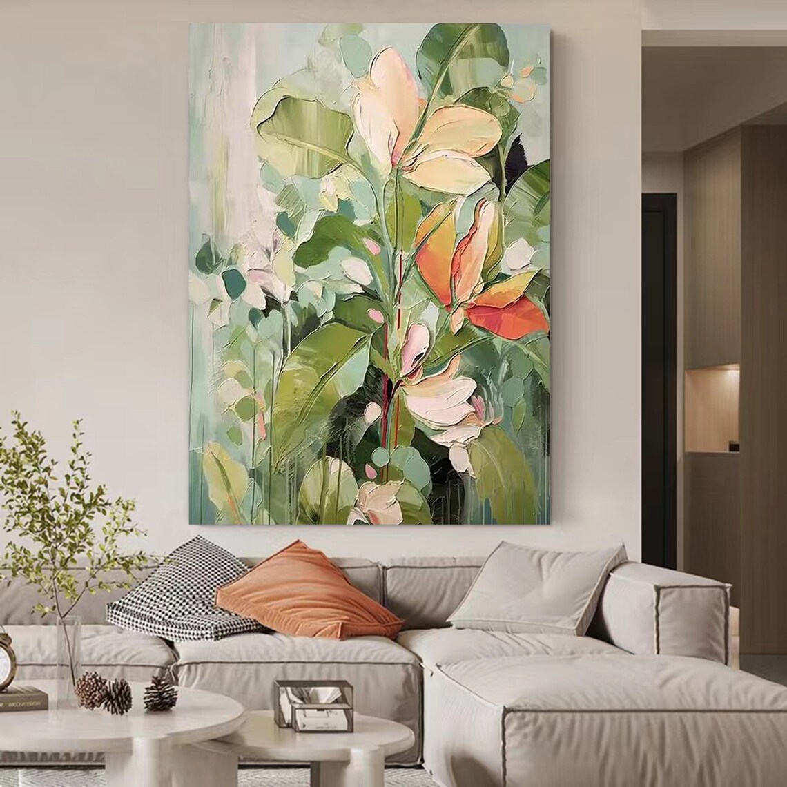 Original Flower 3D Textured Abstract Wall Art Print - Image 4