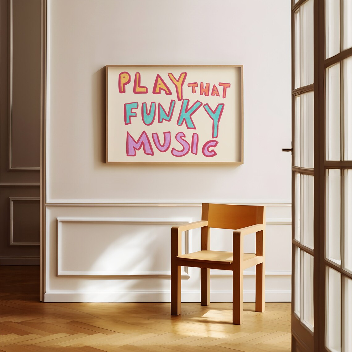 Play That Funky Music Mid-Century Typography Print - Image 2
