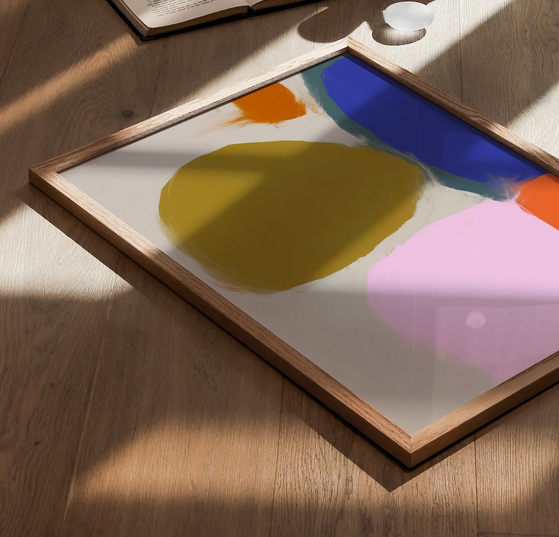 Colorful Organic Shapes Abstract Mid Century Modern Wall Art - Image 2
