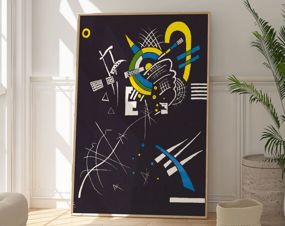 Wassily Kandinsky Small Worlds VII Geometric Abstract Black Art Poster
