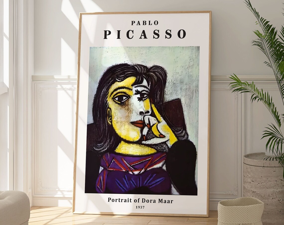Pablo Picasso Portrait of Dora Maar 1937 Cubist Painting Poster