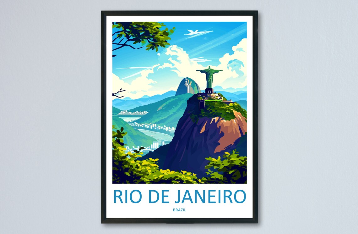 Rio De Janeiro Travel Poster, Brazil Wall Art