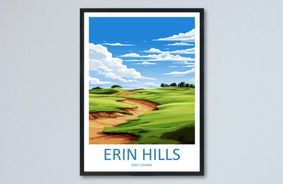 Erin Hills Golf Course Rolling Dunes Fescue Daytime Travel Poster