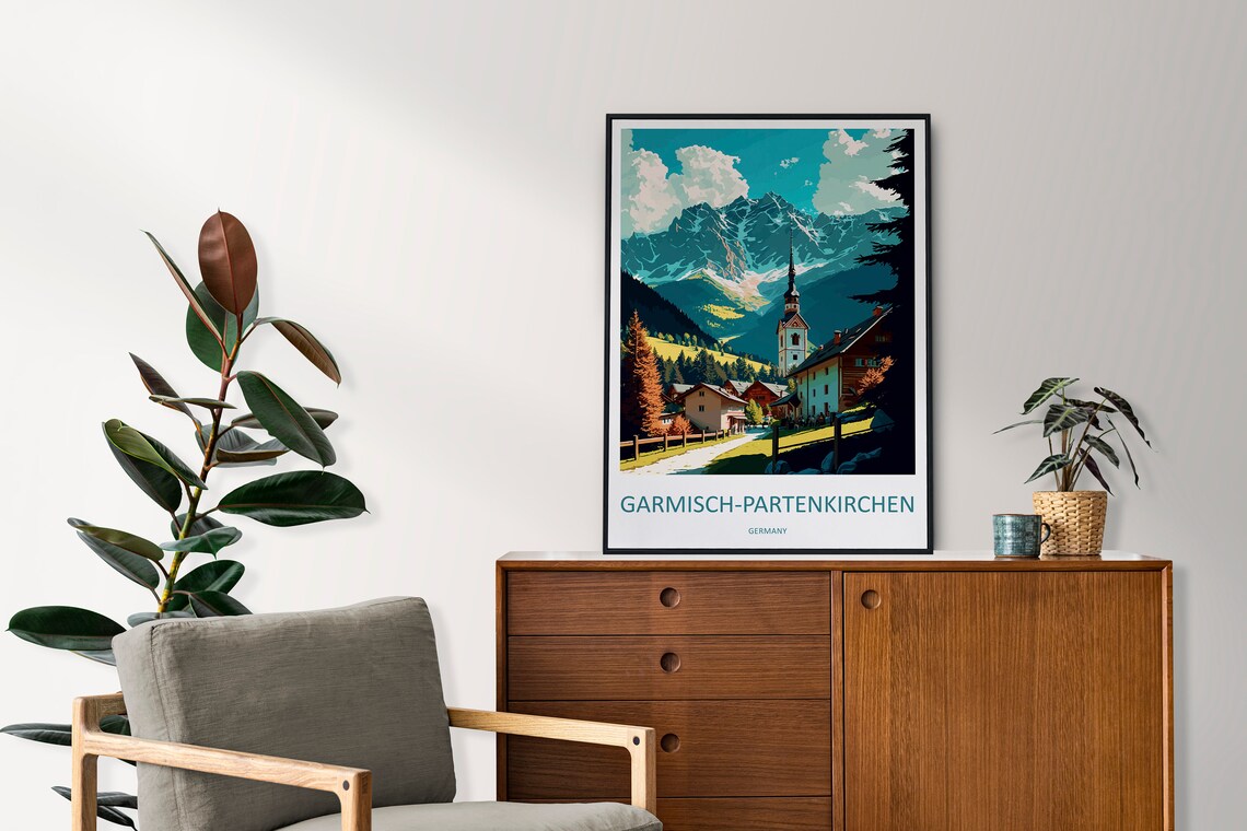 Garmisch Partenkirchen Travel Poster, Germany Wall Decor - Image 2