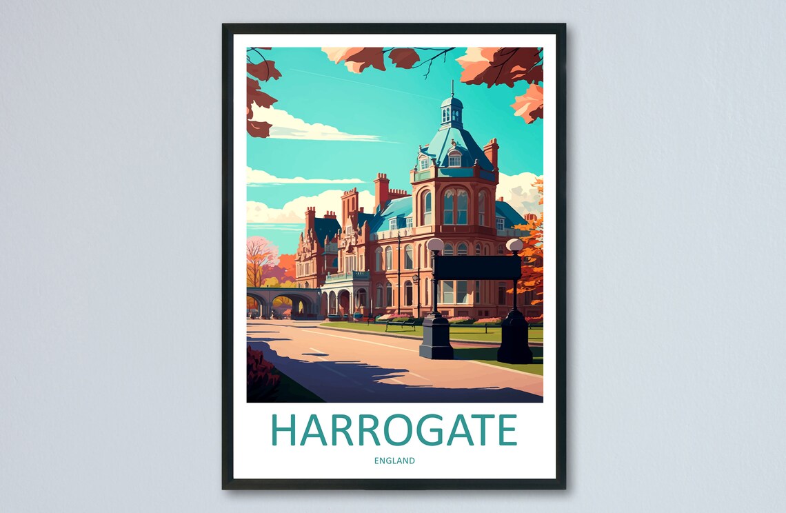 Harrogate Travel Poster, England Wall Art Print