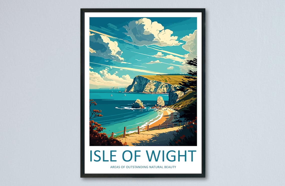 Isle Of Wight Travel Poster, Wall Art Print