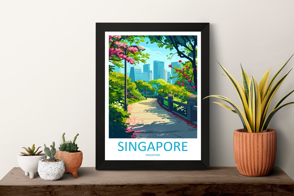 Singapore Travel Poster, Home Decor Art Print - Image 3