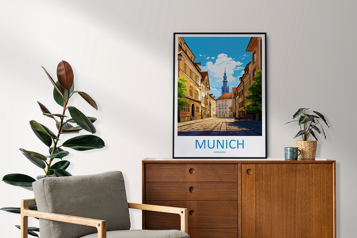 Munich Travel Poster, Germany Wall Art Print - Image 2