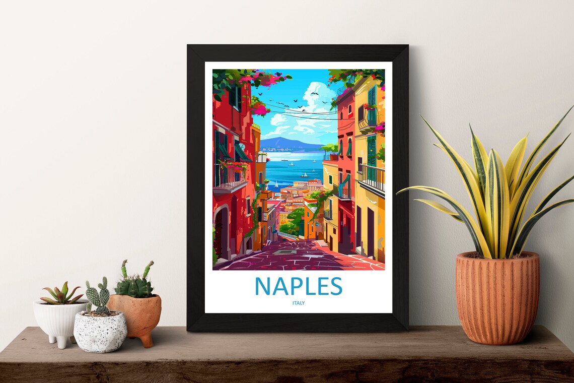Naples Travel Poster, Italy Travel Wall Art - Image 3