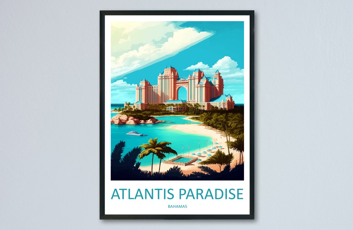 Atlantis Paradise Bahamas Grand Resort Beach Turquoise Bay Poster