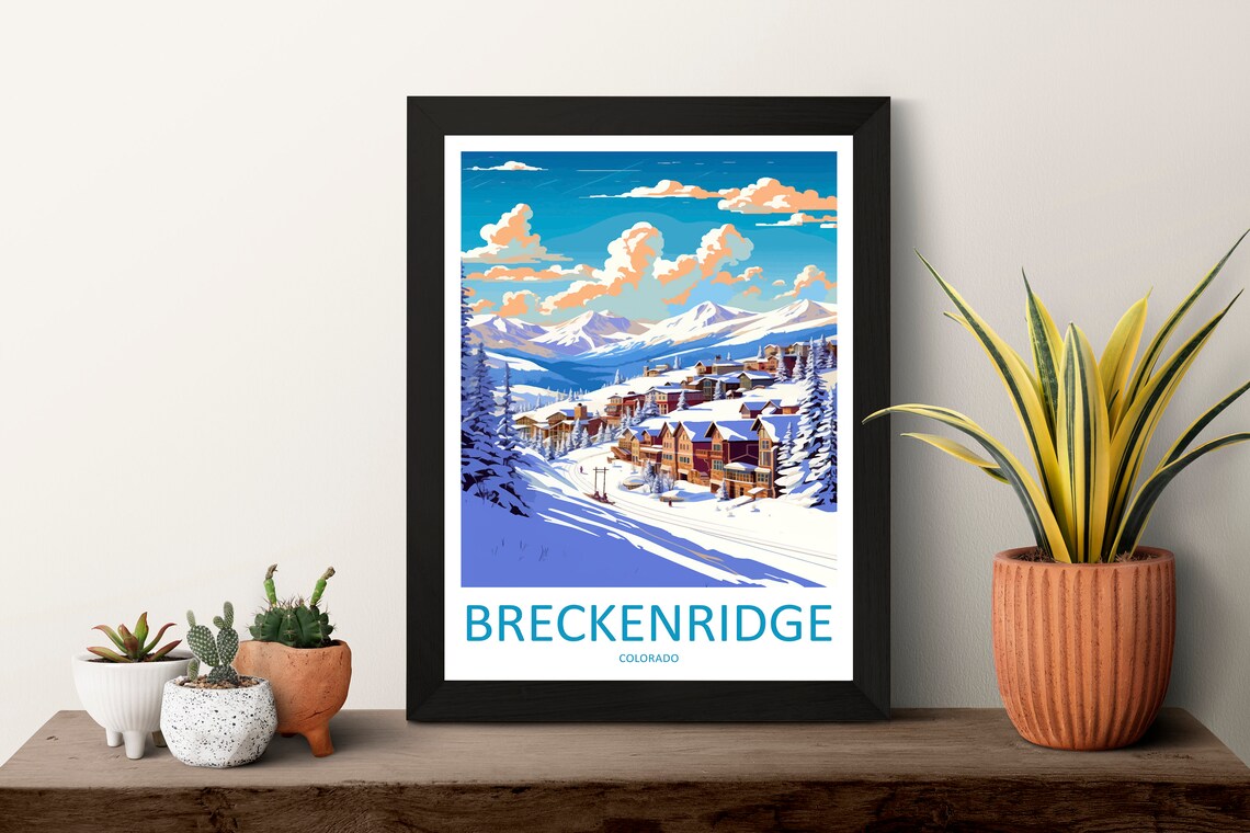 Breckenridge Travel Print, Colorado Wall Art - Image 3