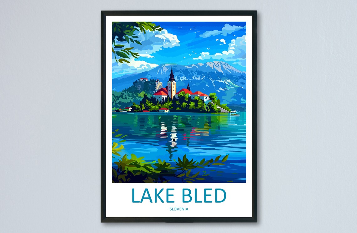 Lake Bled Slovenia Fairy Tale Island Church Alpine Reflection Poster
