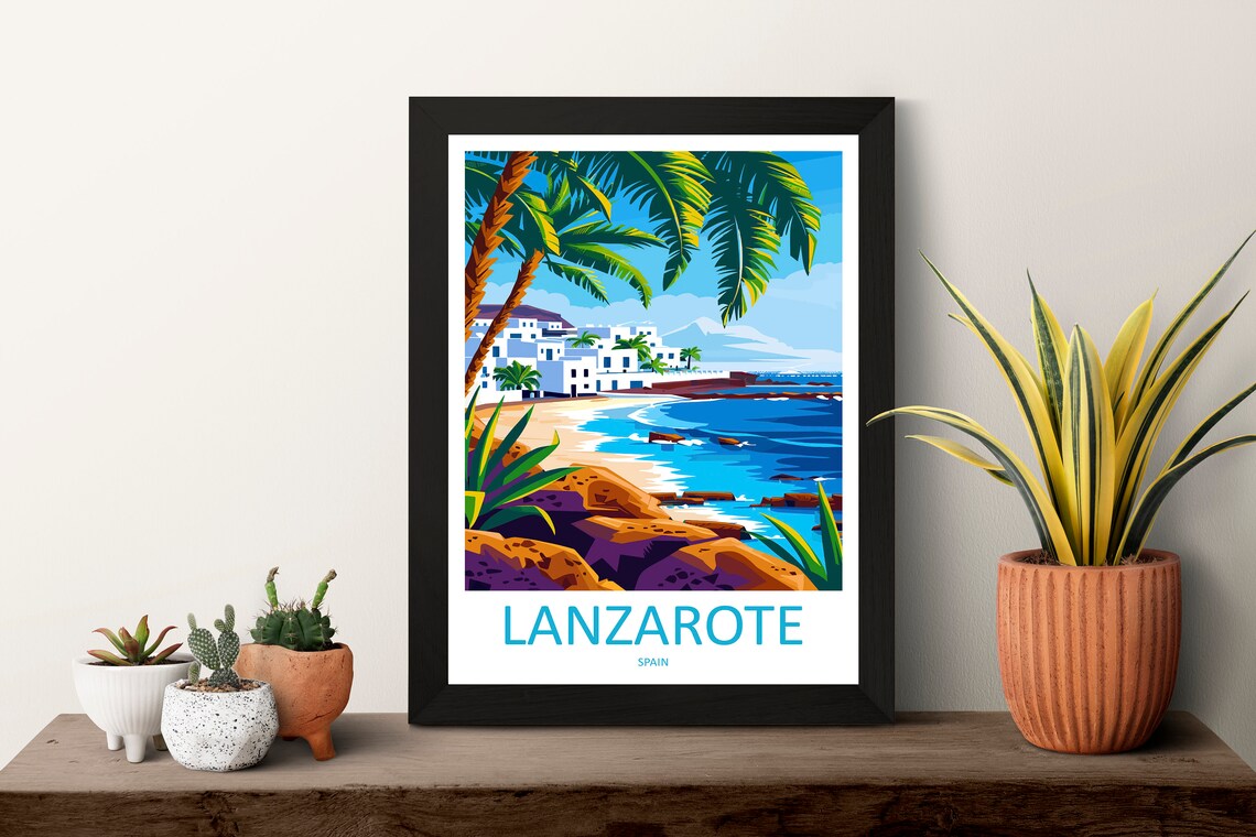 Lanzarote Travel Poster, Spain Place Art - Image 3
