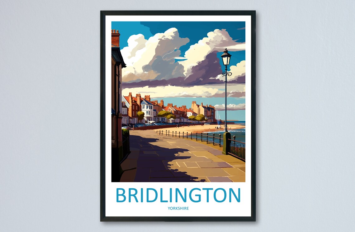 Bridlington Travel Poster, England Place Print
