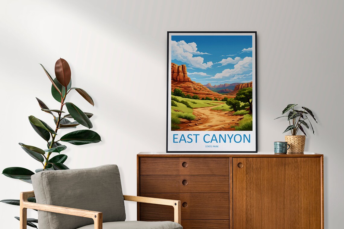 East Canyon State Park Red Rock Canyon Trail Scenic Travel Poster - Image 2
