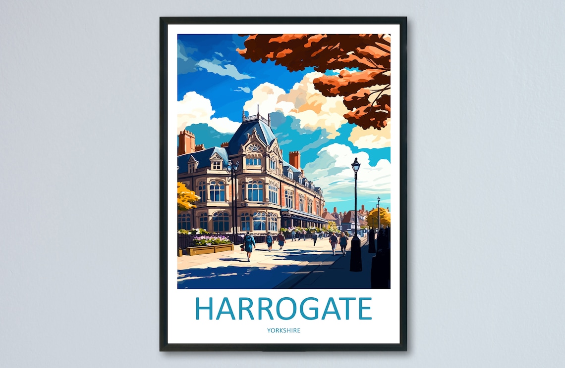 Harrogate Travel Poster, England Place Print