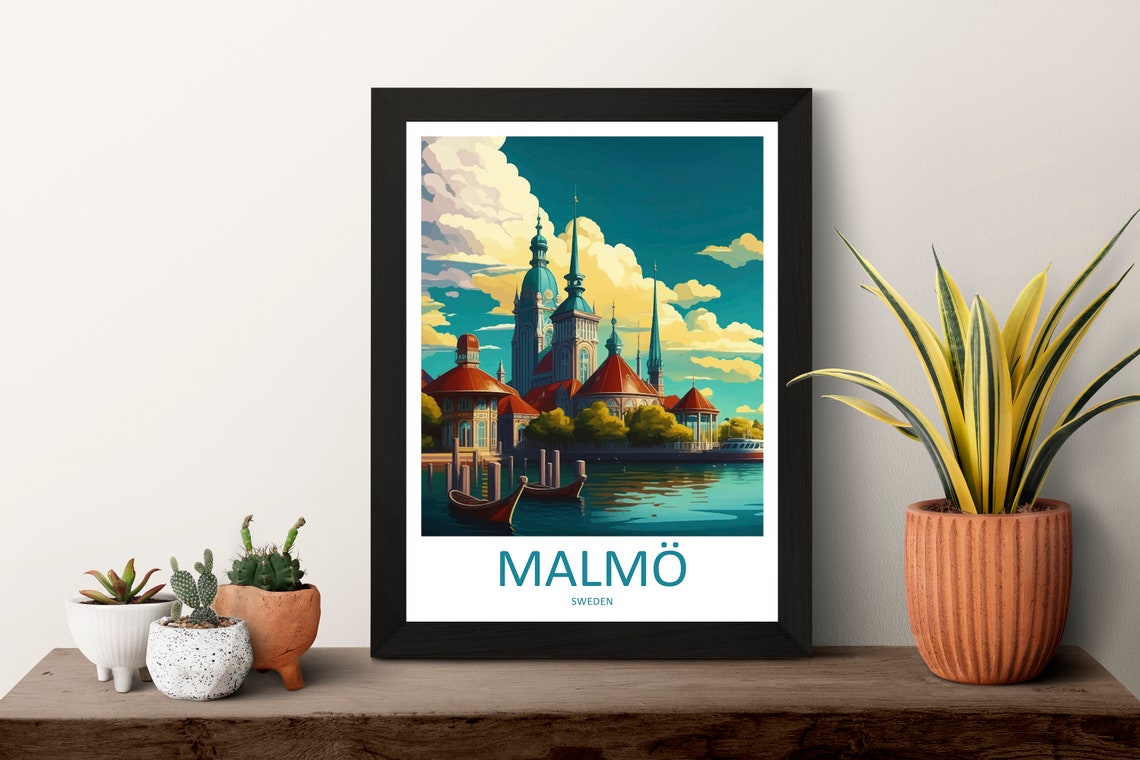 Malmo Travel Poster, Sweden Home Decor - Image 3