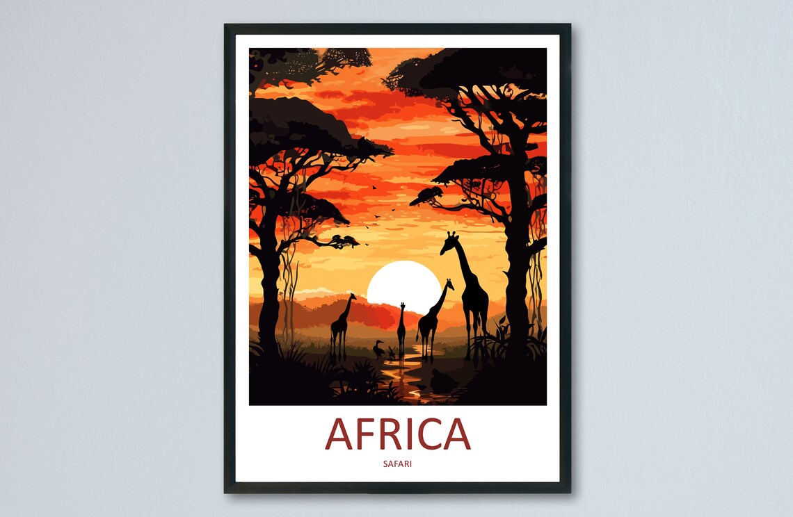 Africa Travel Poster, World and Cultural Art