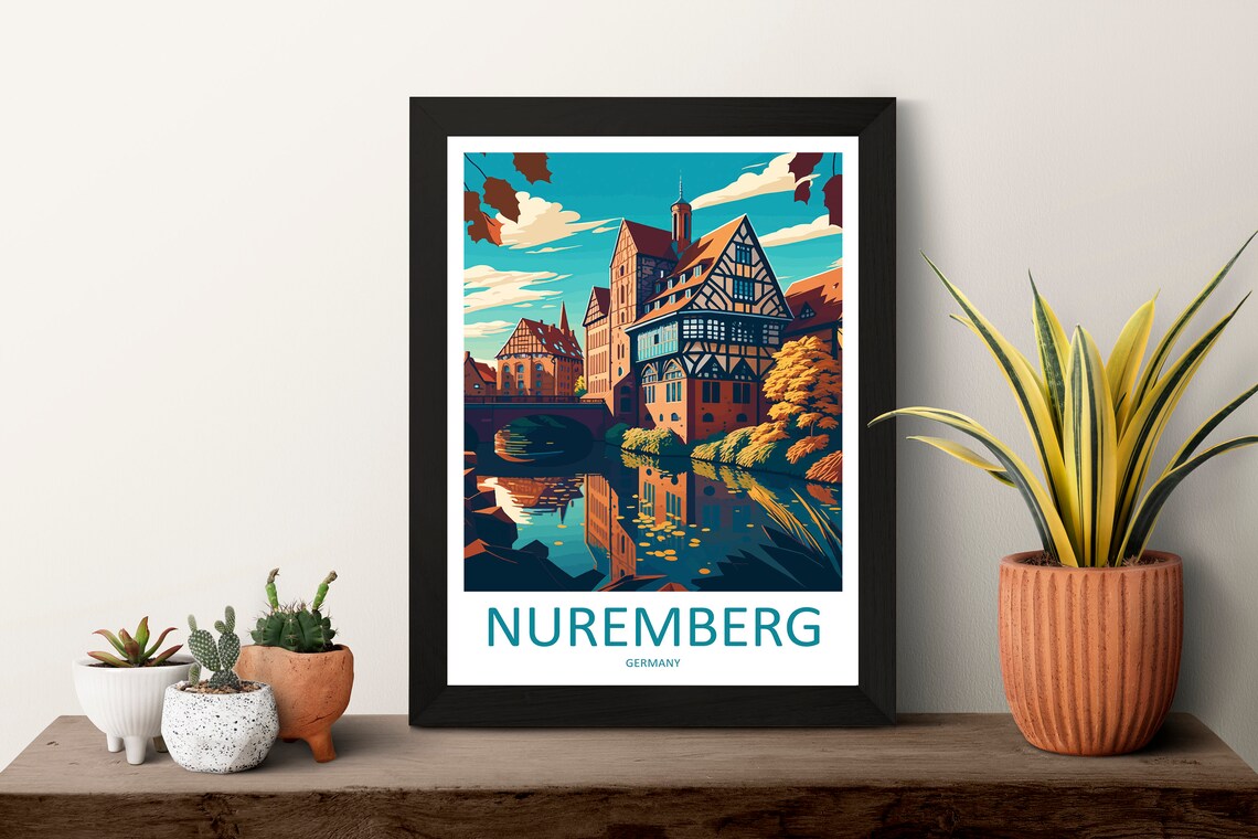 Nuremberg Travel Poster, Germany Wall Art Print - Image 3