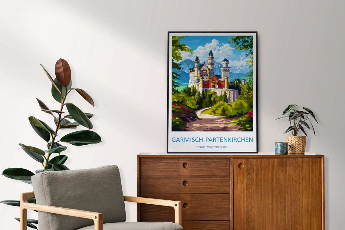 Neuschwanstein Castle Bavarian Fairytale Palace Travel Poster - Image 2