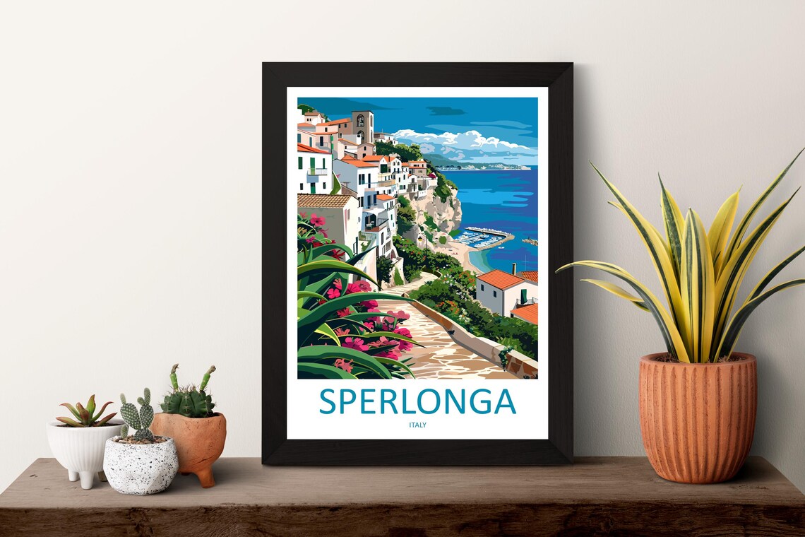 Sperlonga Travel Poster, Italy Wall Art - Image 3