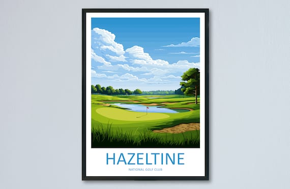 Hazeltine National Golf Club Course Water Hazard Travel Poster