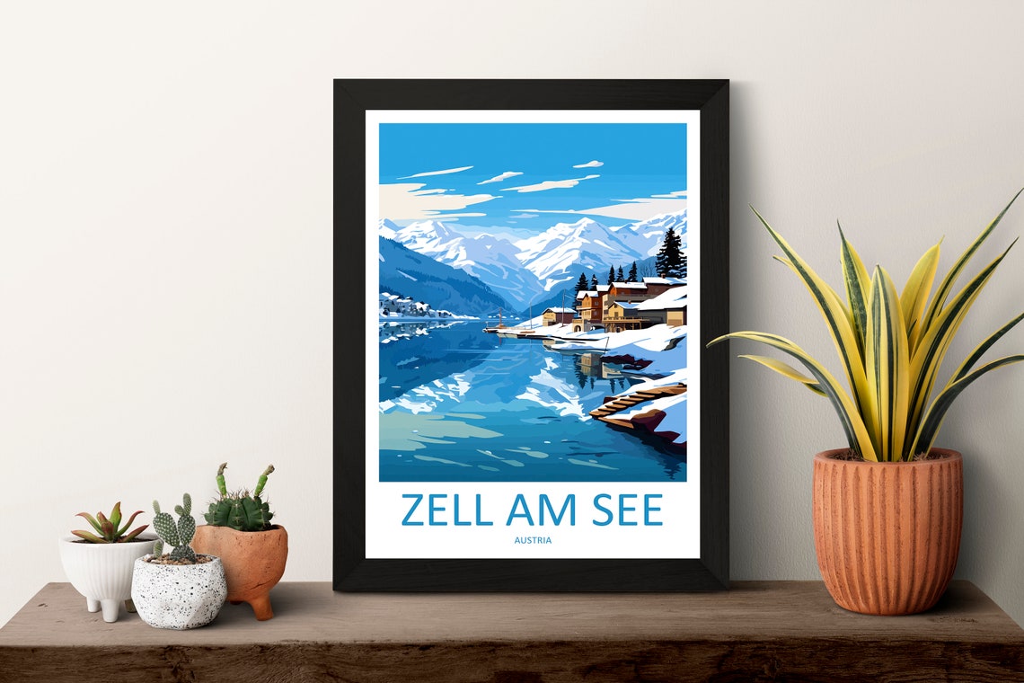 Zell Am See Print Salzburg Home Dcor Zell Am See Art Print Zell Am See Wall Art For Travel Enthusiast Gift Wall Hanging Zell Am See Poster - Image 3