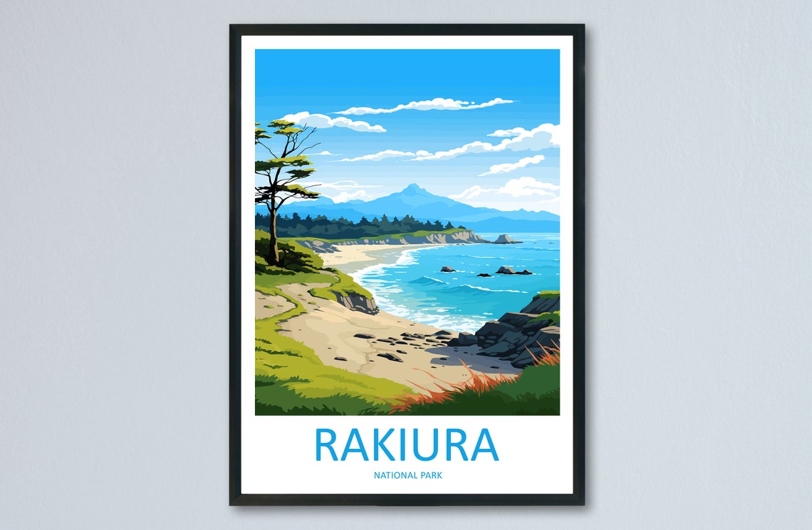 Rakiura National Park Travel Print Wall Art Rakiura National Park Wall Hanging Home Dcor Rakiura National Park Gift Art Lovers New Zealand