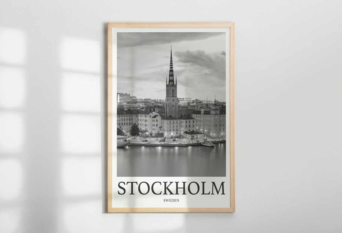 Stockholm Photo Print Of Stockholm Sweden Travel Photo Hanging Decor Photo Travel Art Gift For Travel Artwork Wall Art Framed Photo Travel