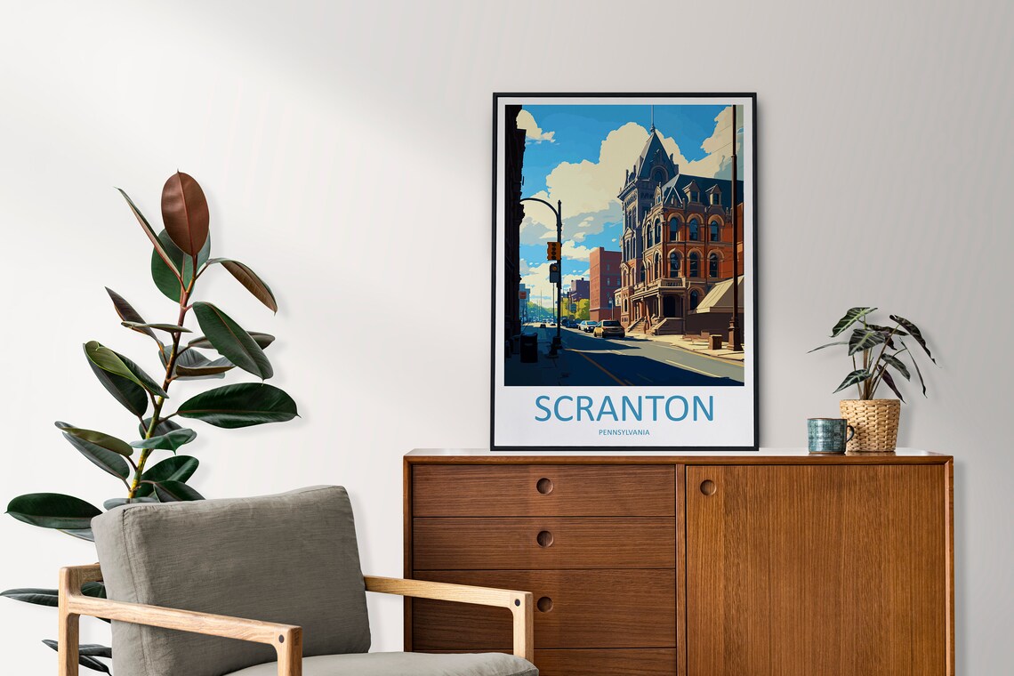 Scranton Travel Poster, Pennsylvania Place Print - Image 2