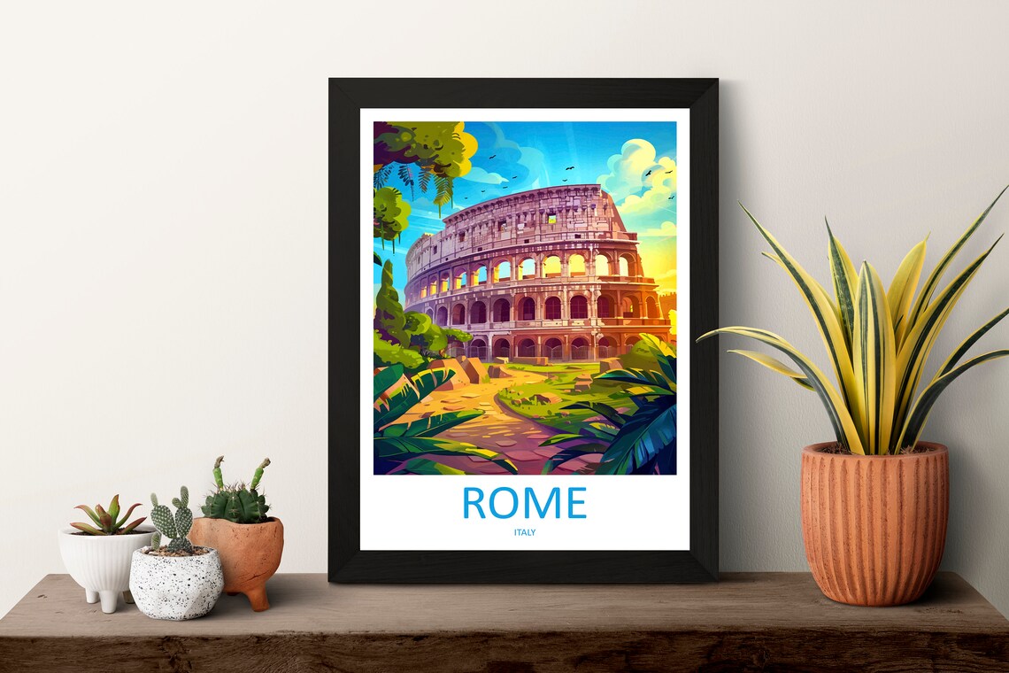Rome Travel Poster, Italy Wall Decor For Home - Image 3