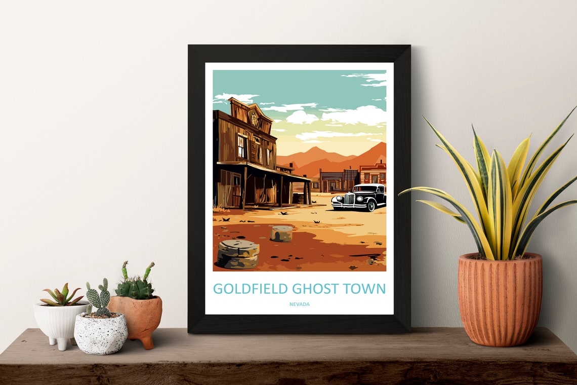 Goldfield Ghost Town Nevada Vintage Western Street Desert Poster - Image 3