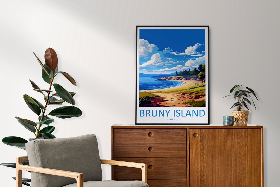 Bruny Island Tasmania Sandy Beach Coastal Summer Travel Poster - Image 2