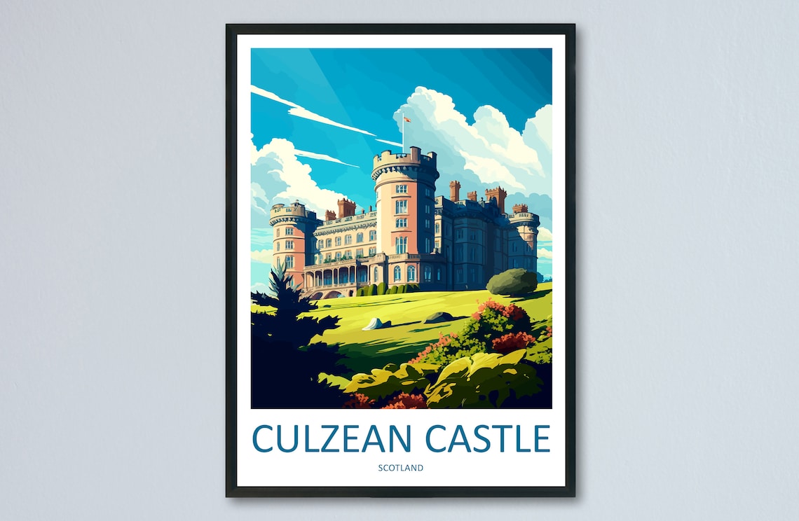 Culzean Castle Travel Poster, Scotland Wall Art