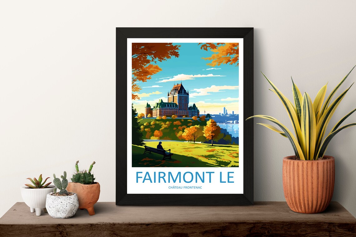 Fairmont Le Chateau Frontenac Autumn Quebec City Grand Travel Poster - Image 3