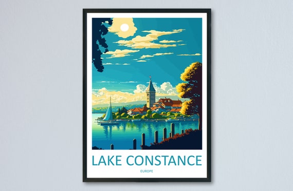 Lake Constance Print Lake Constance Home Decor Landscape Art Print Lake Constance Wall Art Nature Enthusiast Wall Hanging Lake Constance Art
