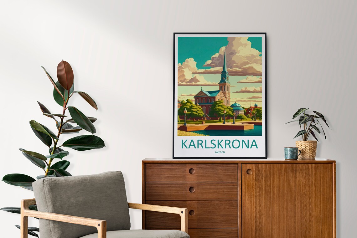 Karlskrona Travel Poster, Swedish Wall Decor - Image 2