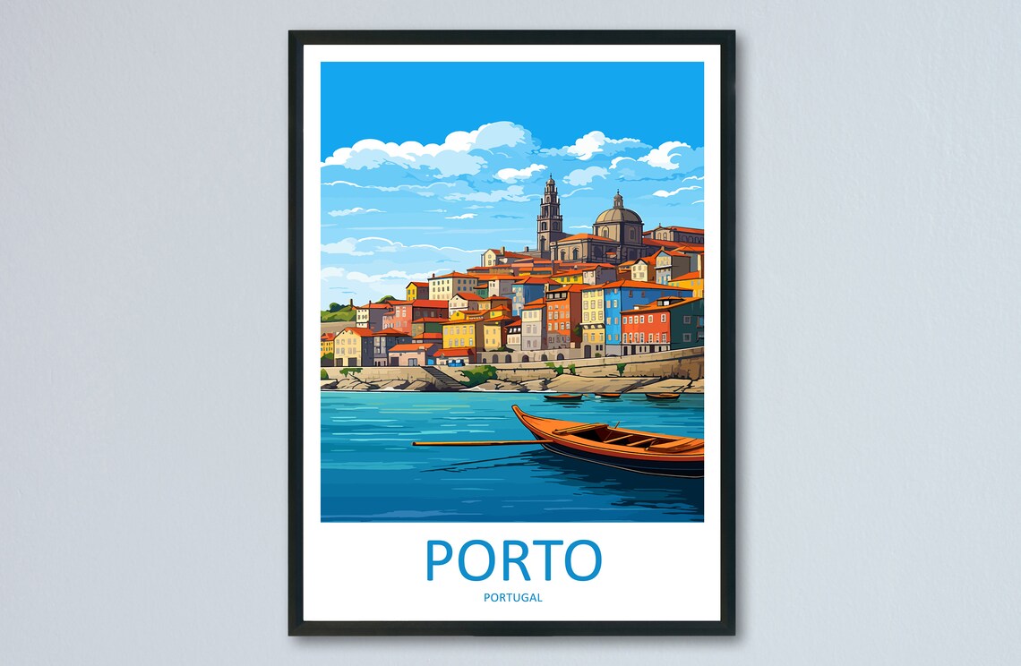 Porto Travel Poster, Portugal Wall Decor
