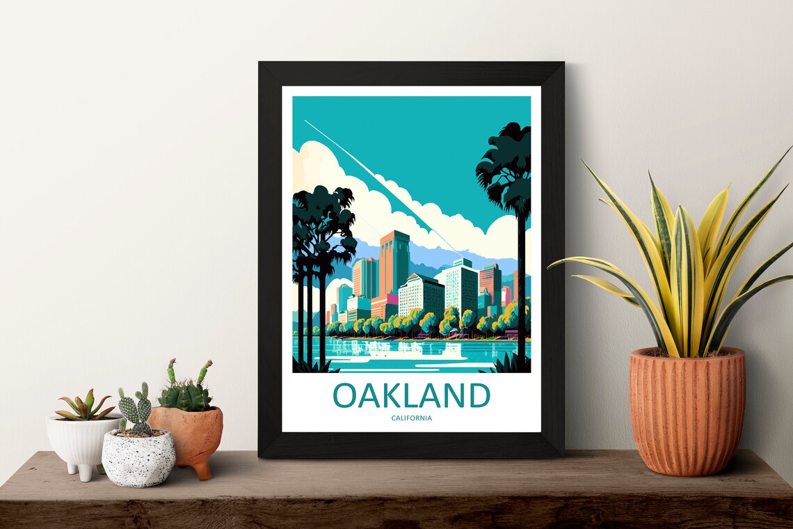 Oakland Travel Poster, California Place Print - Image 3