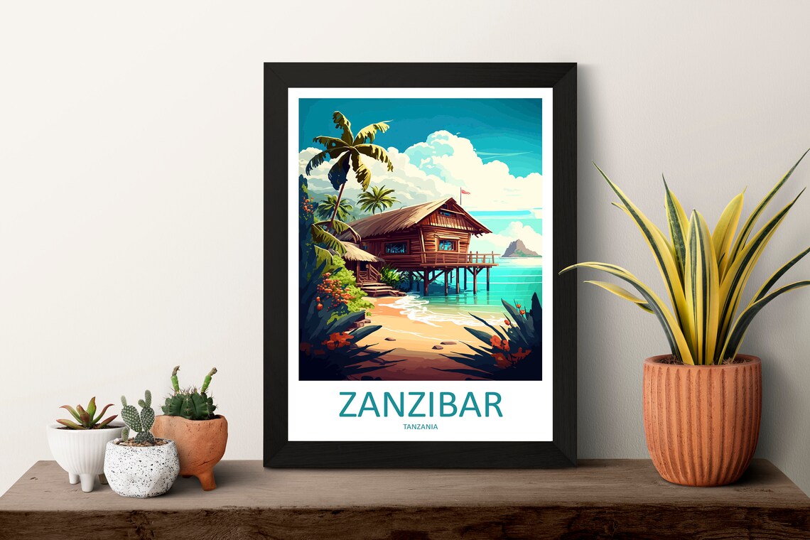 Zanzibar Travel Poster, Tanzania Wall Art - Image 3