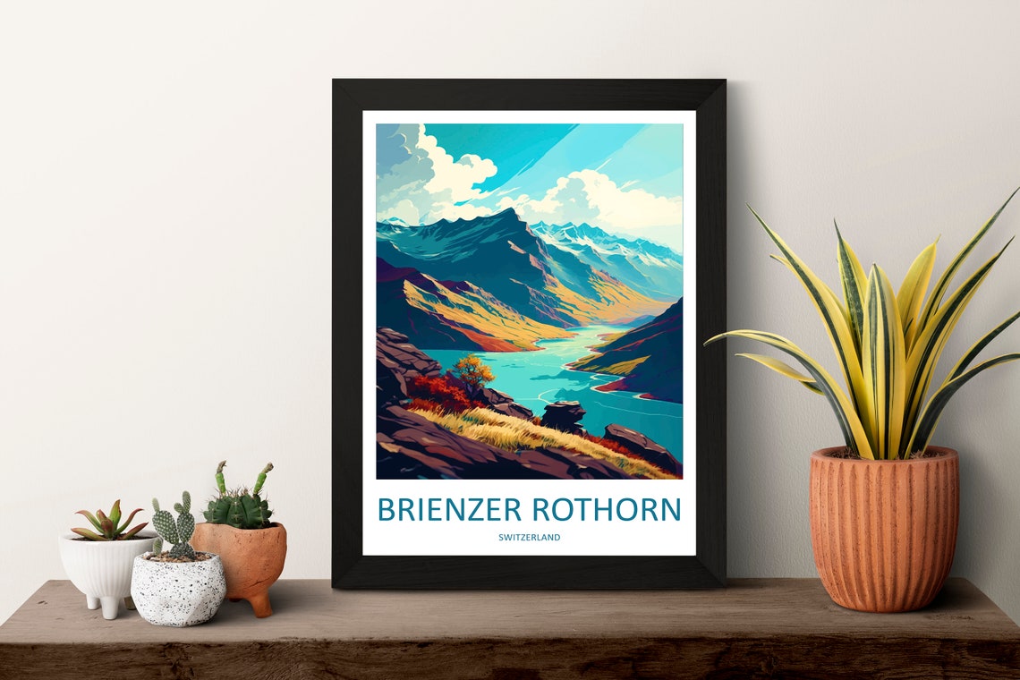 Brienzer Rothorn Switzerland Alpine Lake And Mountain Peaks Poster - Image 3