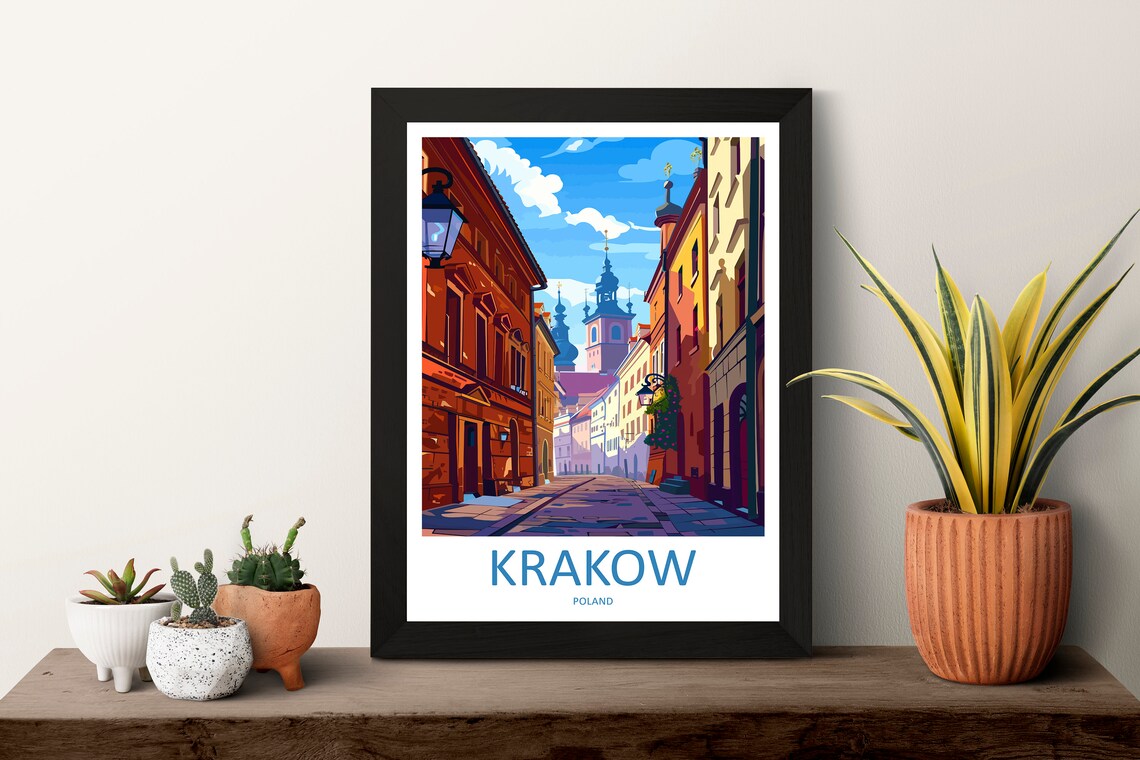 Krakow Travel Poster, Poland Wall Art Print - Image 3