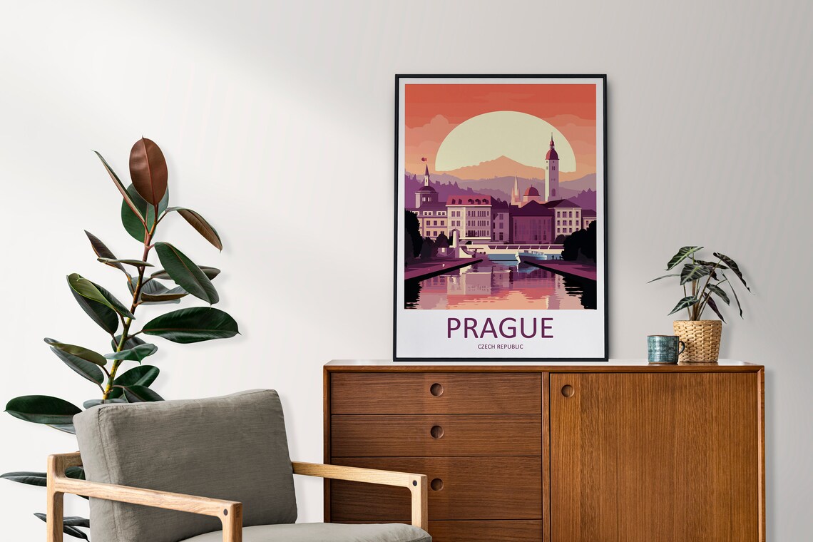 Prague Travel Poster, Czech Republic Wall Decor - Image 2