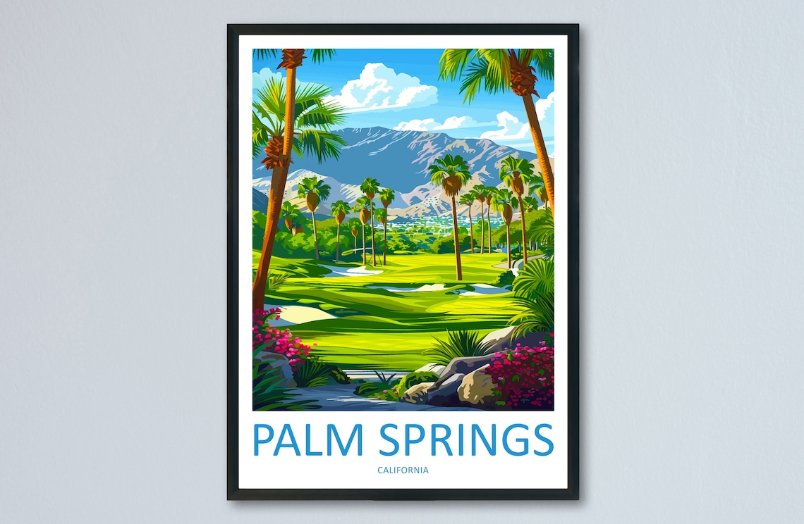 Palm Springs Travel Poster, California Art Print
