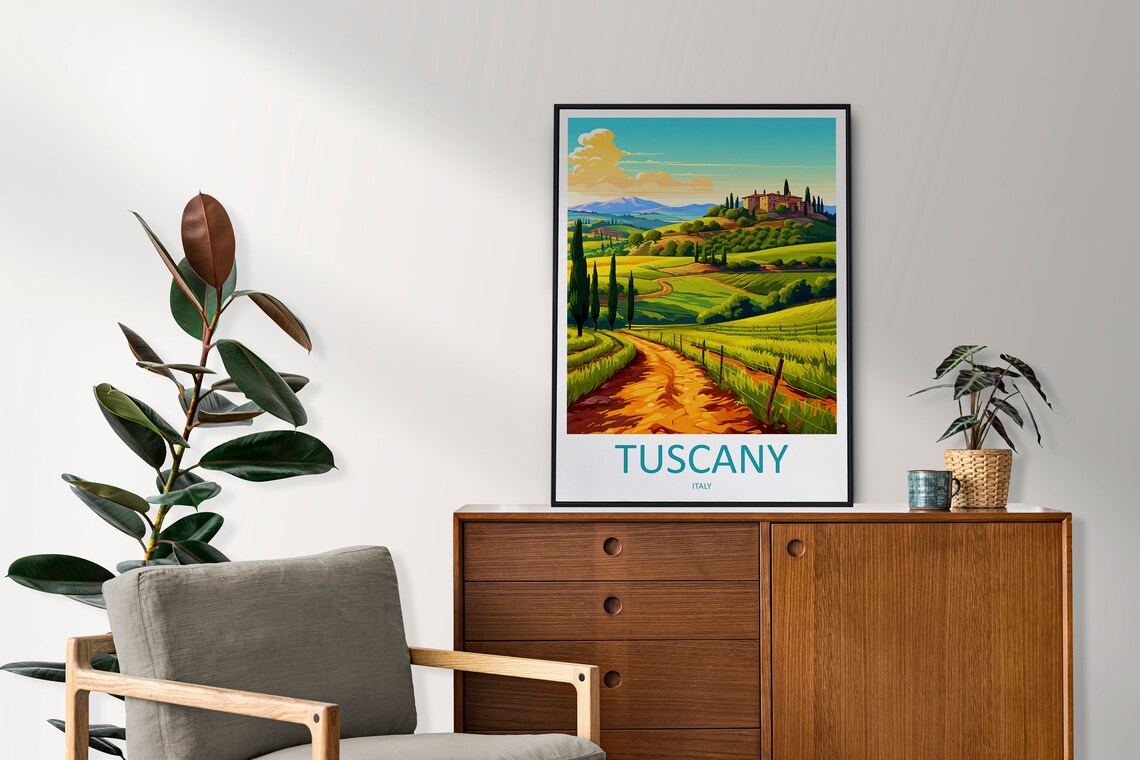 Tuscany Travel Poster, Italy Wall Art Print - Image 2