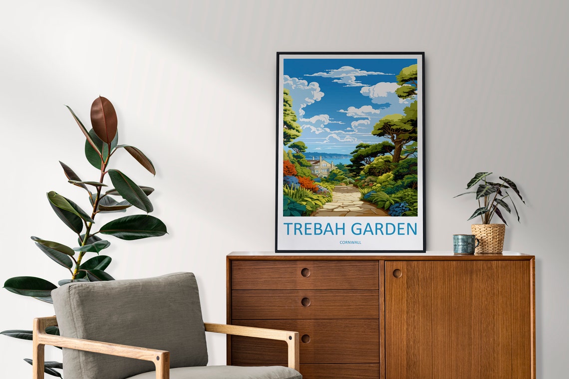 Trebah Garden Cornwall Subtropical Gardens Coastal Path Poster - Image 2