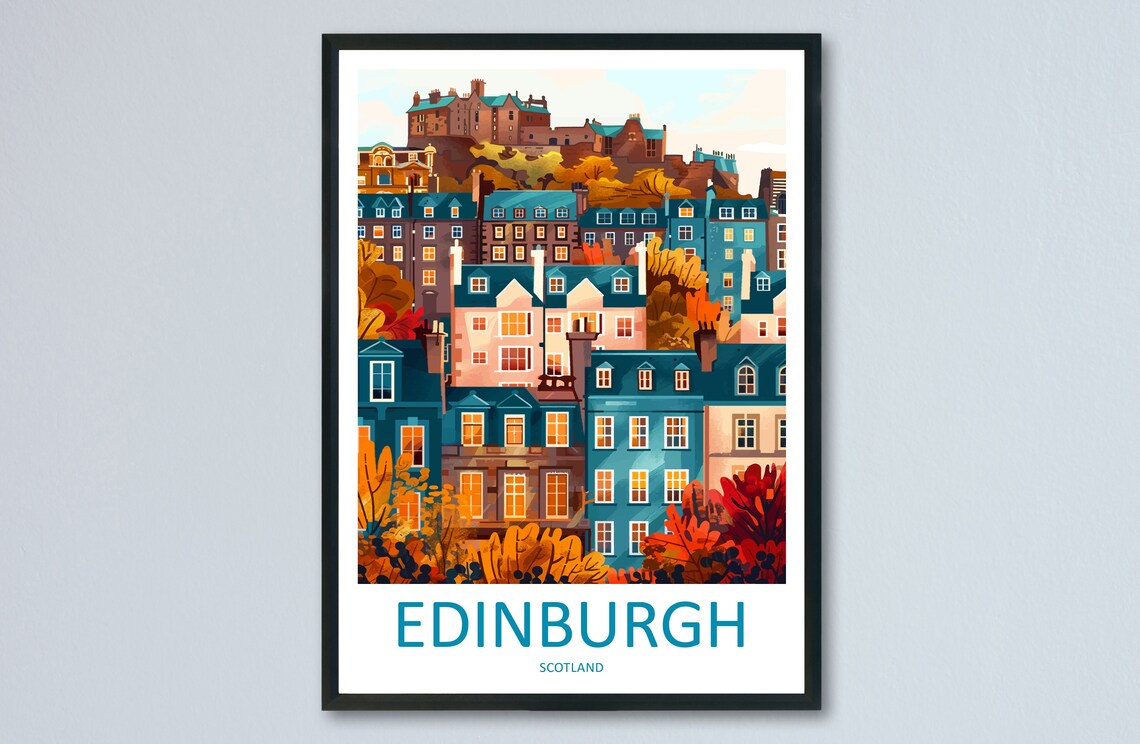 Edinburgh Cityscape Home Decor Wall Art Print